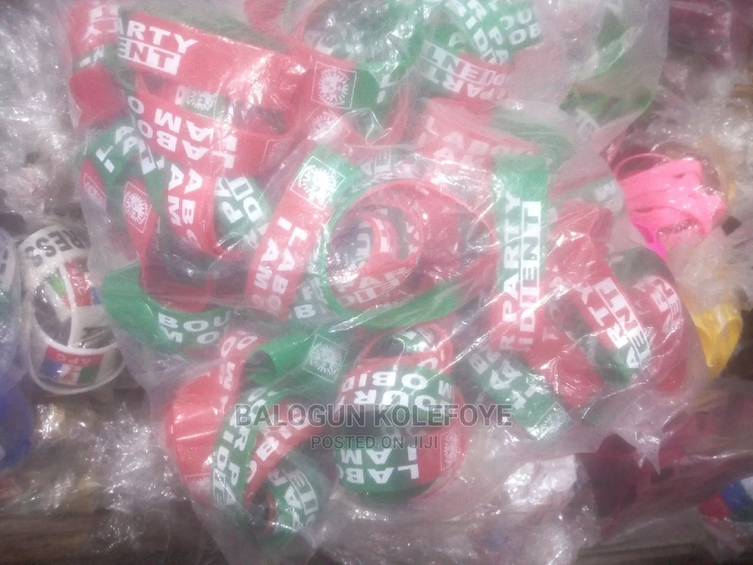 Plain and Customized Wristband for APC PDP Labour Party