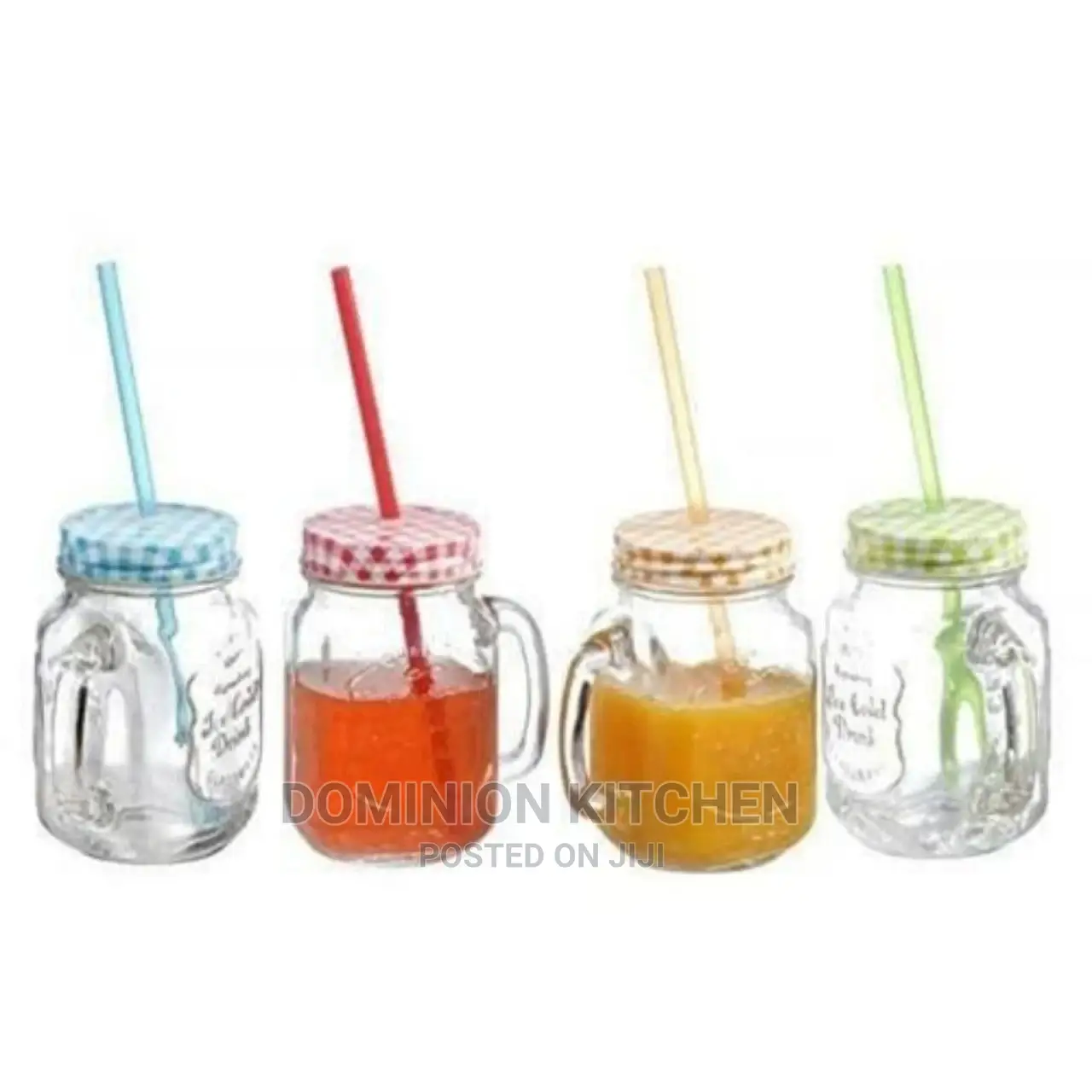 Smoothie Glass Bottle/Cup With Straw