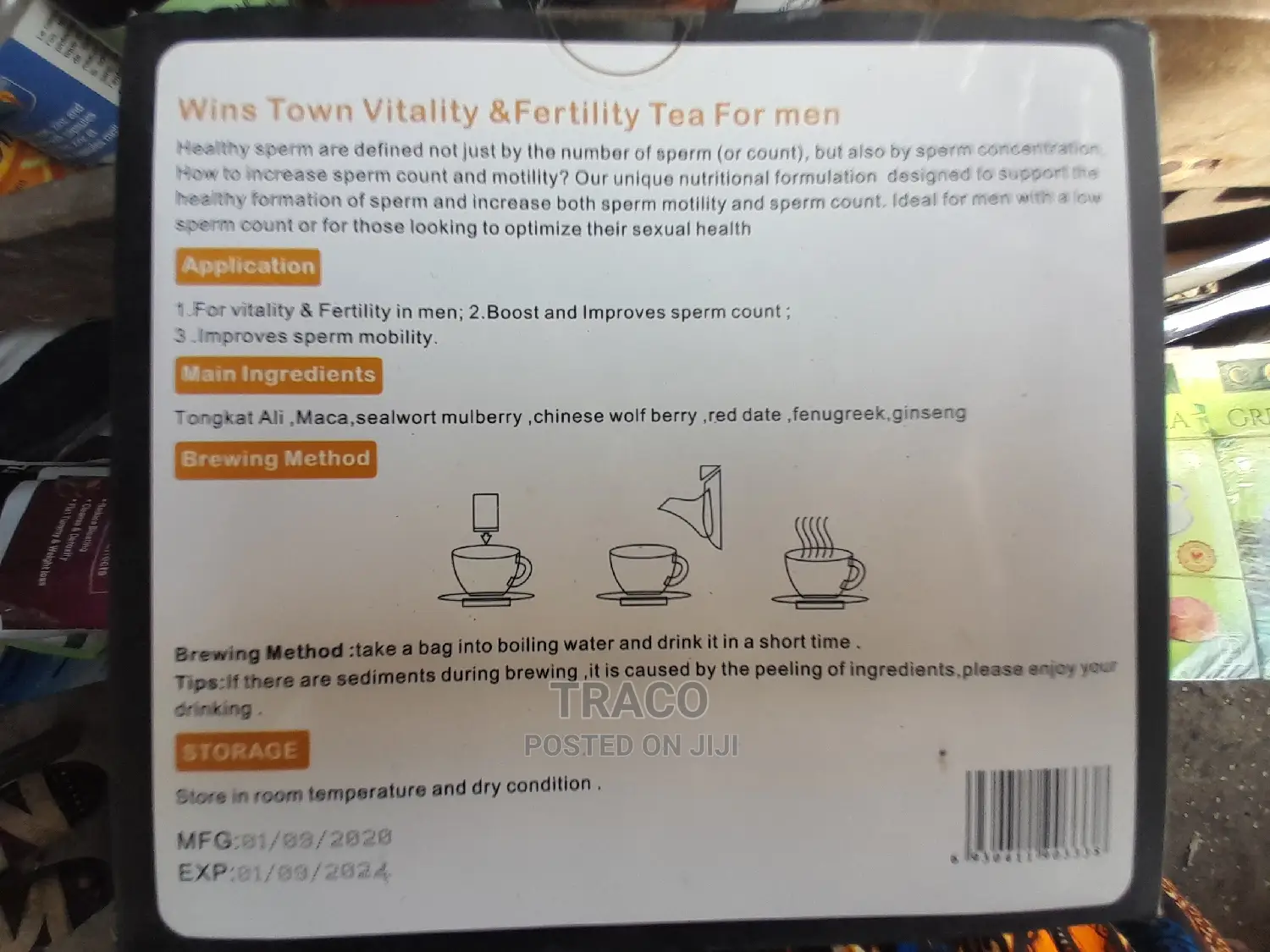 Vit-Fert Tea for Men- Men's Fertility Energy Herbal Tea