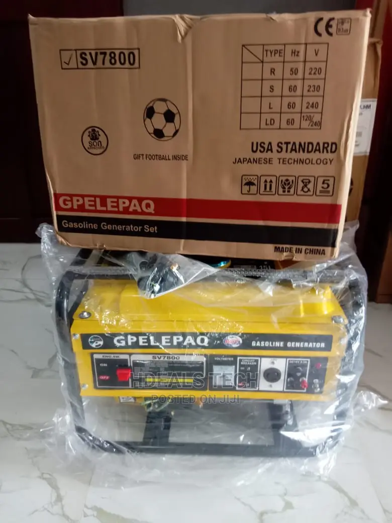 Elepaq Sv7800 4.5kva (Low Noise) Manual Gasoline Generator