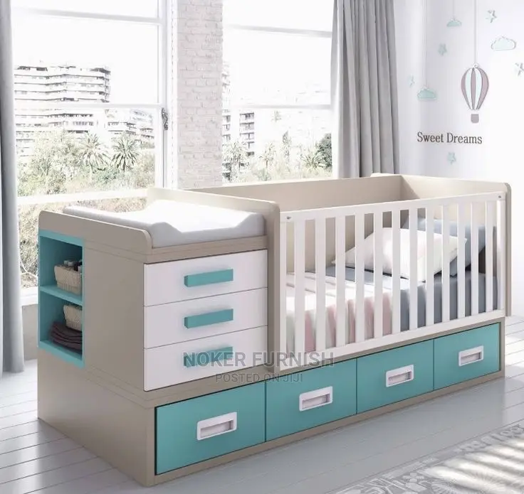 New Design Baby Crib Beds With Drawer