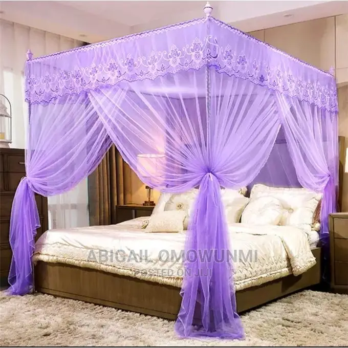 Luxury 4 Pole Mosquito Net - Purple
