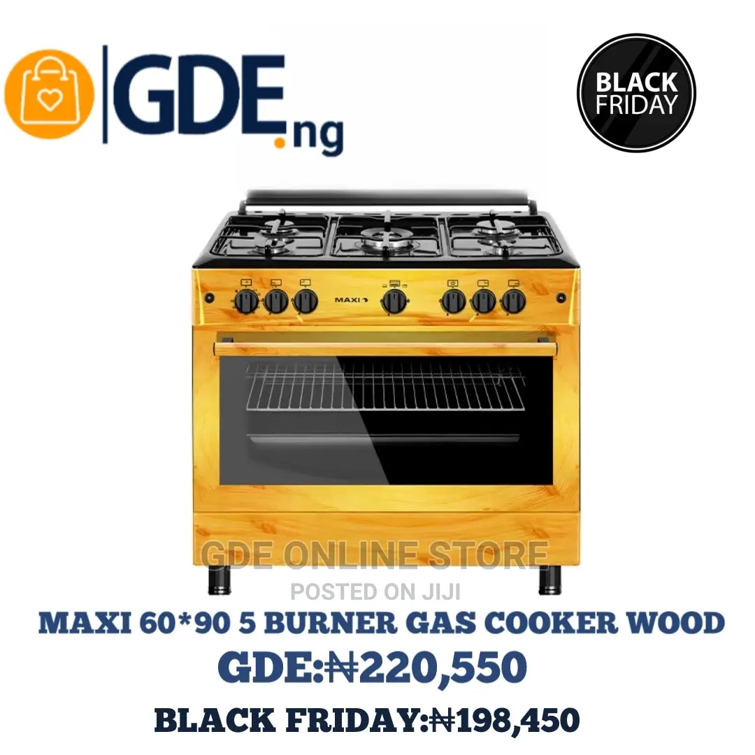 Maxi 60by 90 Electric + Gas With Oven 5 Burner Cooker
