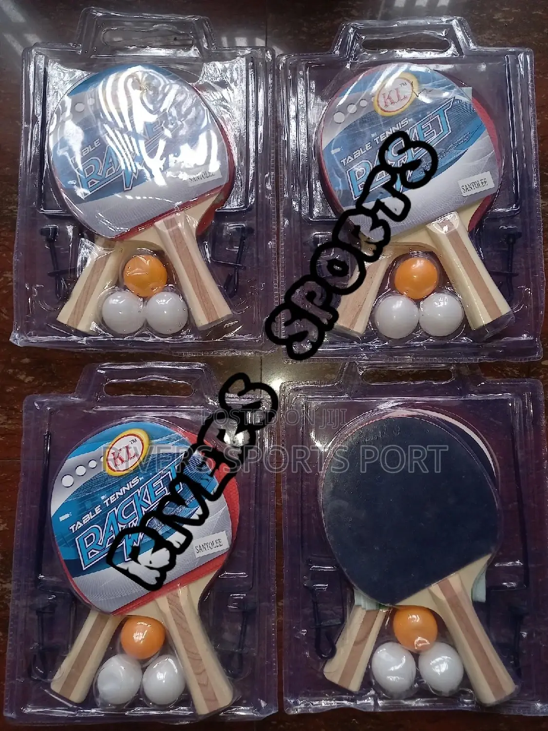 KL 2in1 Table Tennis Bat Set, 2bats, 3ball, Net Post