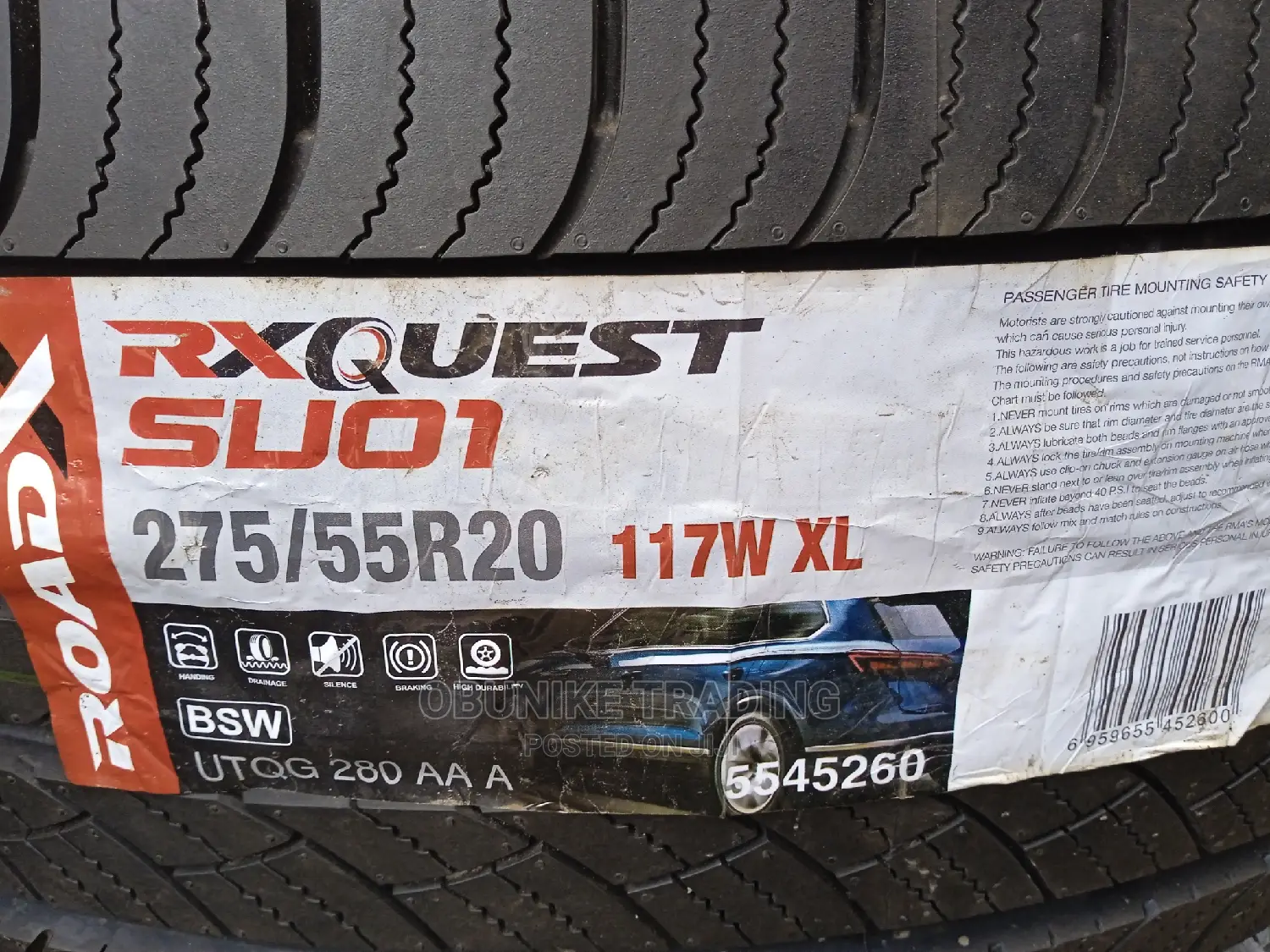 275/55r20 Roadx Tyre.