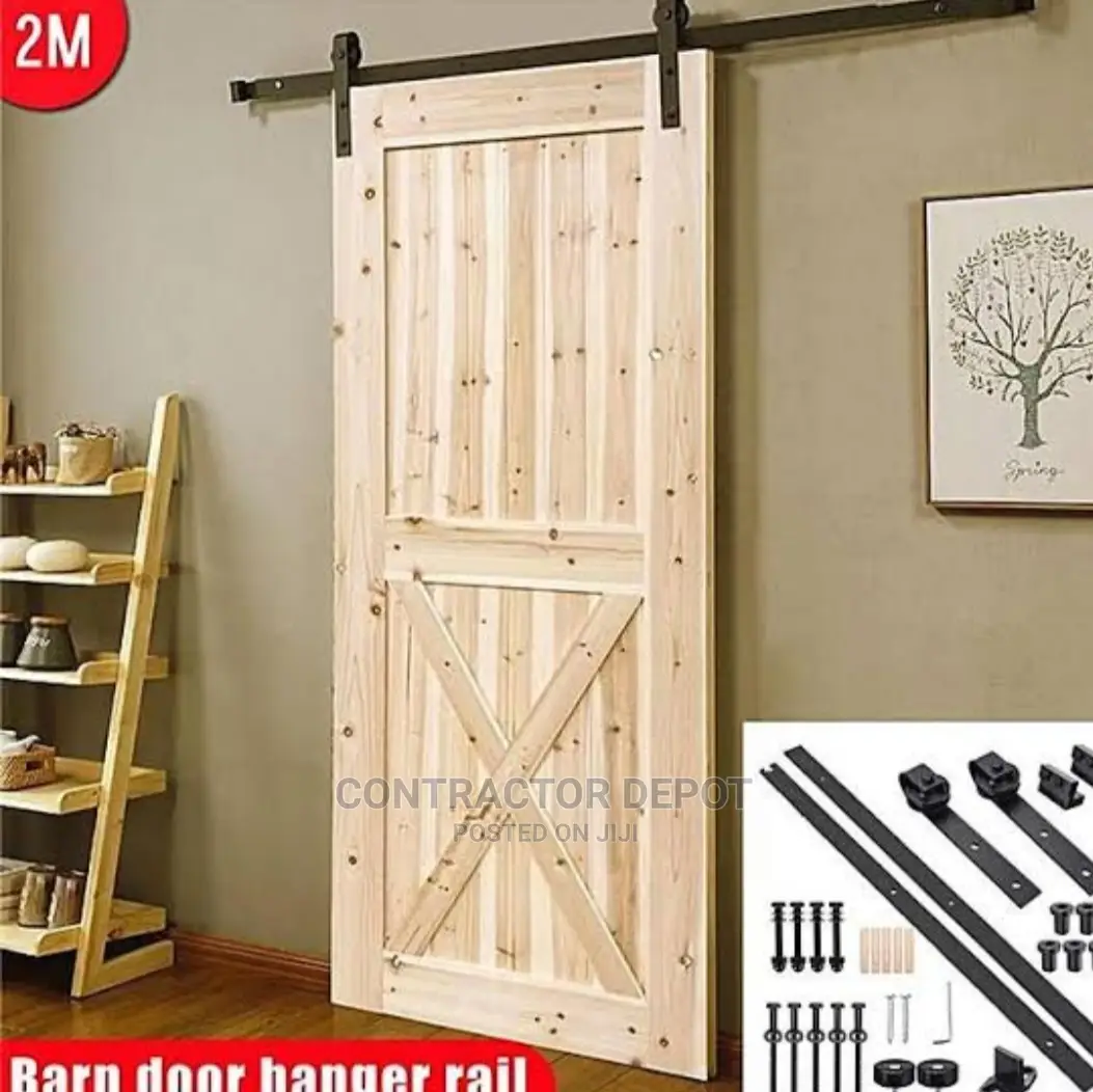 7ft Sliding Barn Door Hardware Kit -Heavy Duty Smoothly