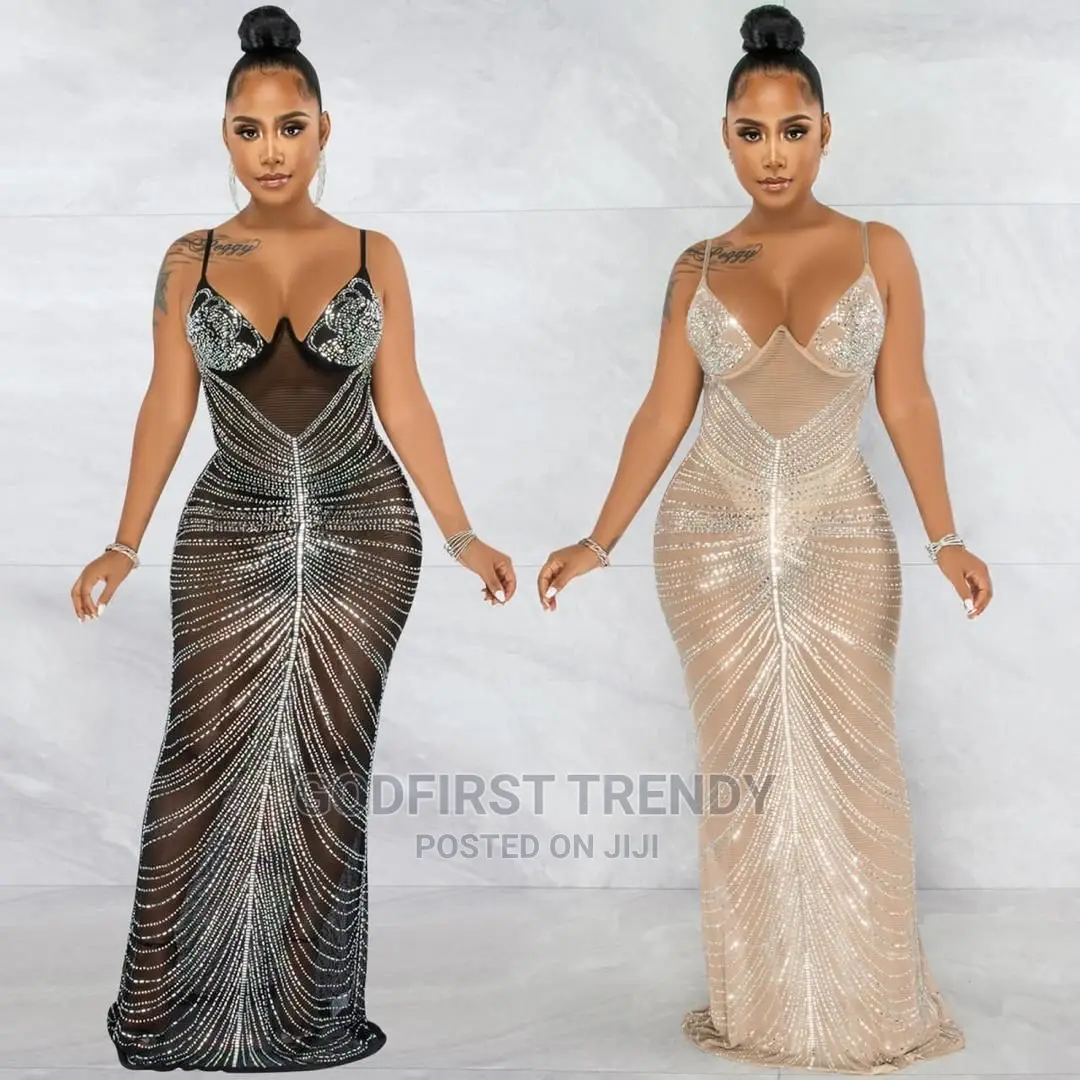 Classic Female Stoned Dinner Gown