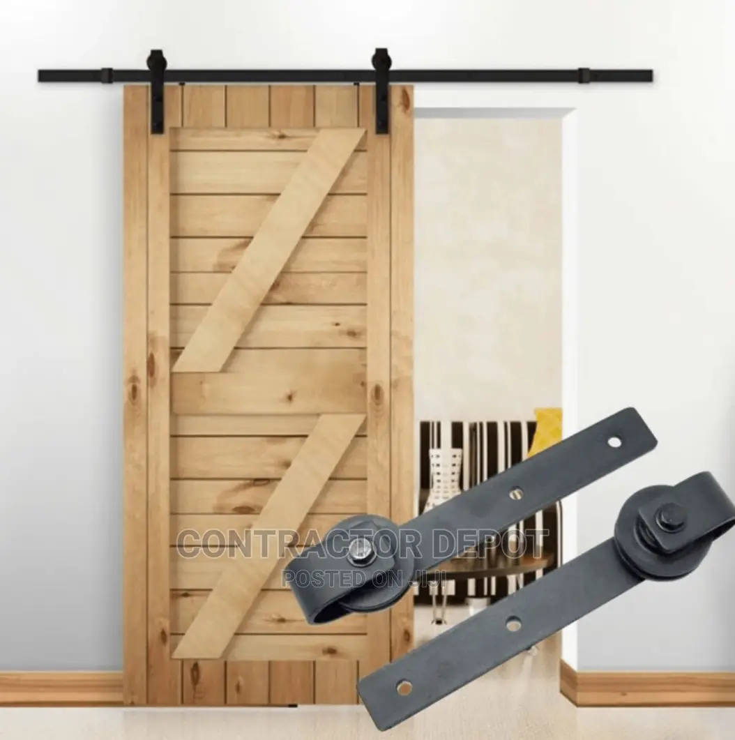 Amazon Basics Sliding Barn Door Hardware Kit, 6.6 Foot