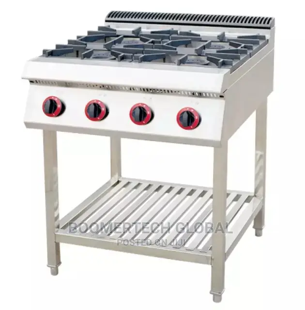4 Burner Industrial Gas Cooker Without Oven