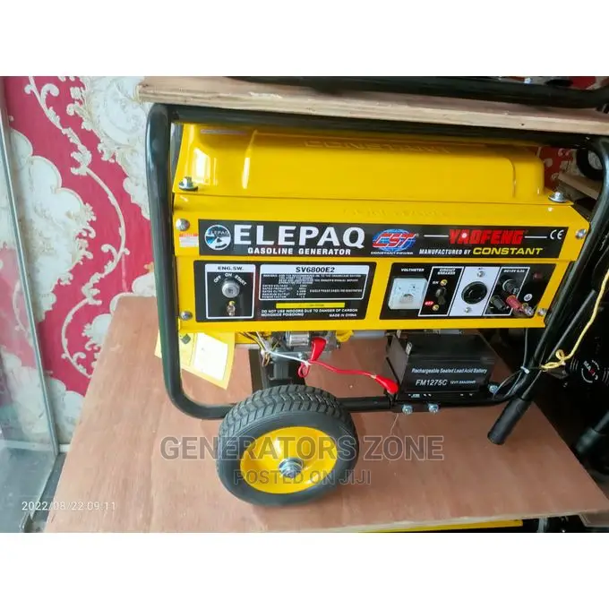 Brand New Elepaq Sv6800e2 4.5kva Constant Generator- Copper Coil