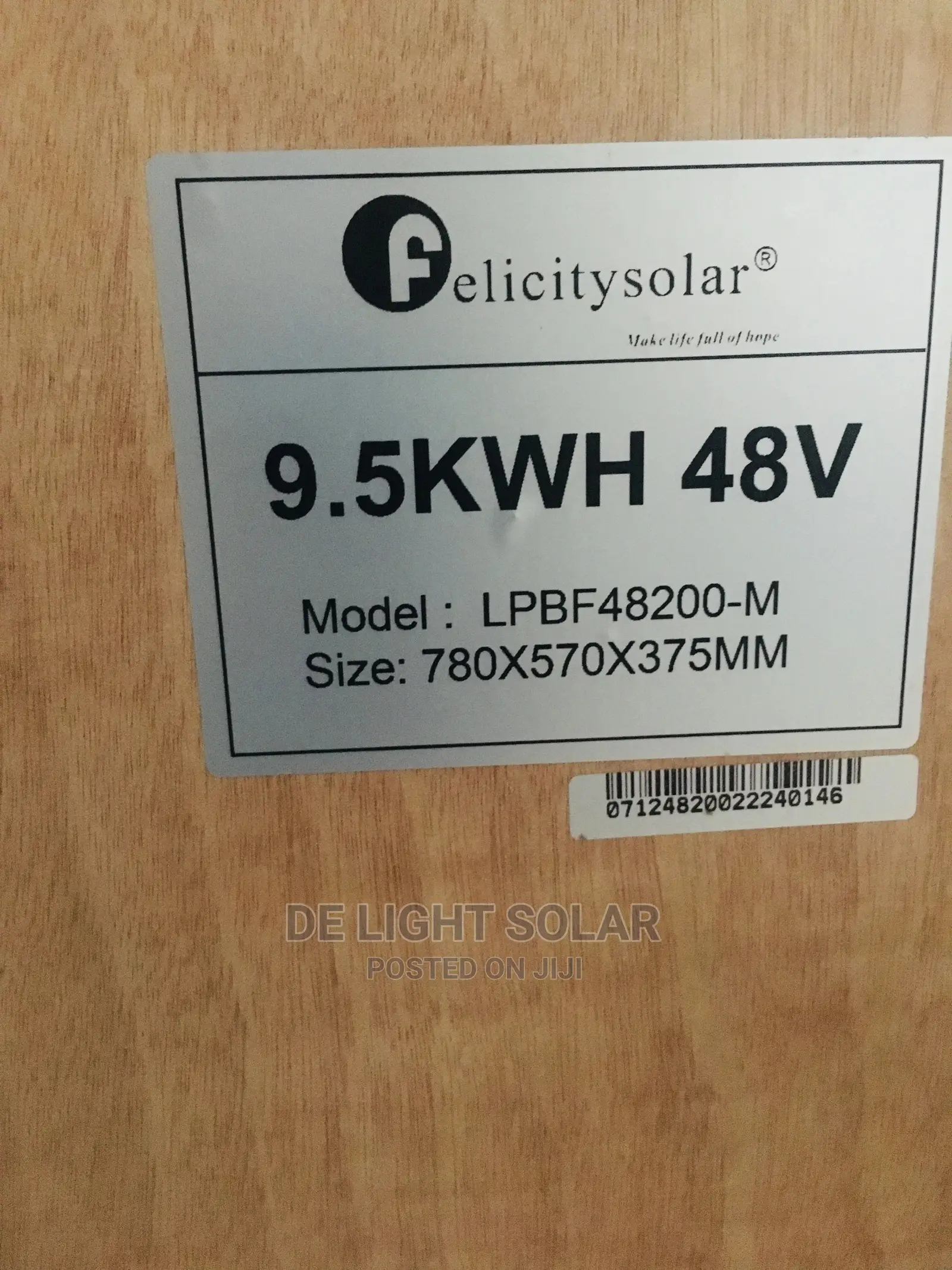 9.5kwh 48v Felicity Lithium Battery