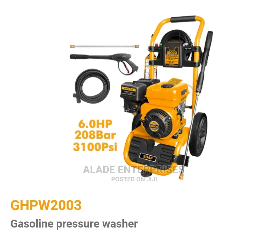 Ingco Gasoline Pressure Washer 6.0hp (214 Bar) – Ghpw2003