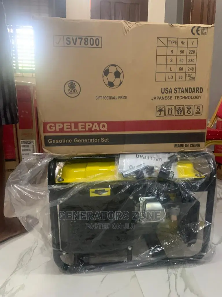 Elepaq 4.5kva Sv7800 Manual Start Gasoline Generator.
