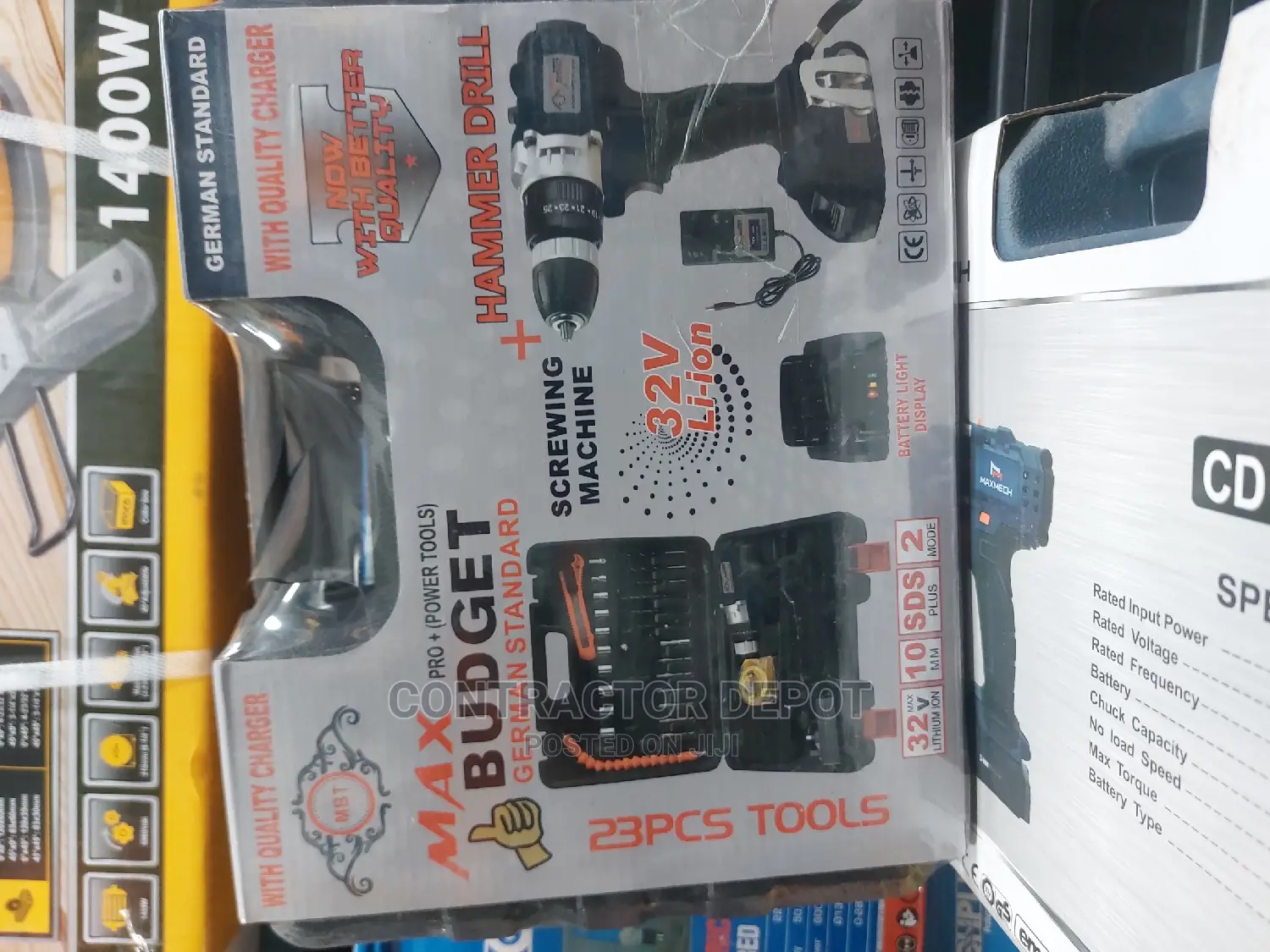 32V POWER Cordless Drill With Hammer Drill