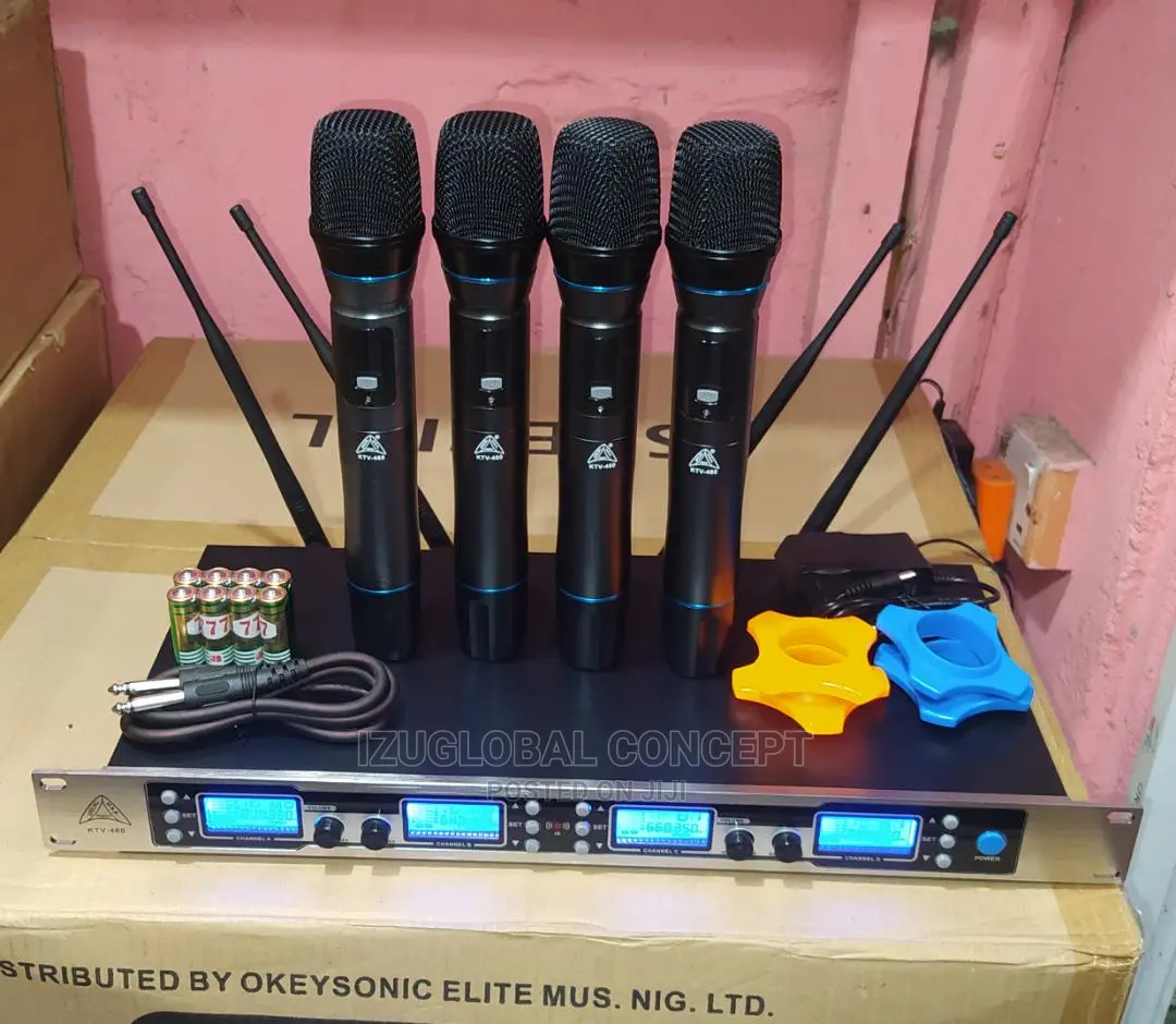 4in1 Uhf Professional Selectable Wireless Microphone System
