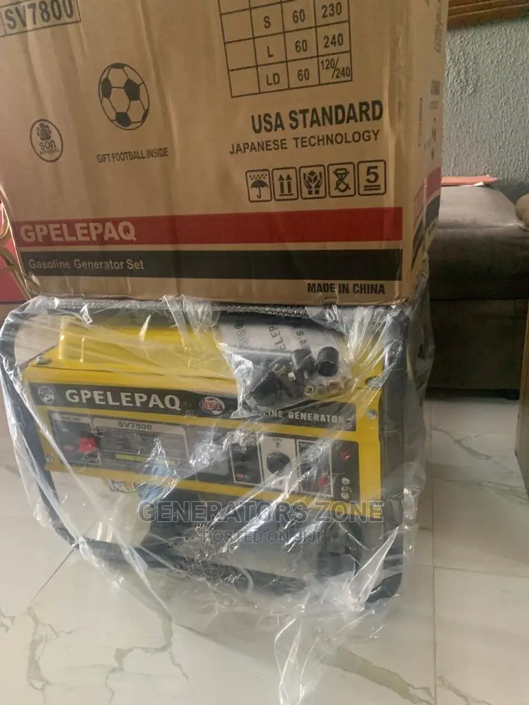 Elepaq Rated 4.5kva Manual Generator Sv7800