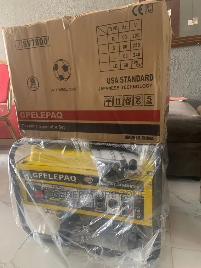 Elepaq 4.5kva Manual Generator Sv7800 - Yellow Tank