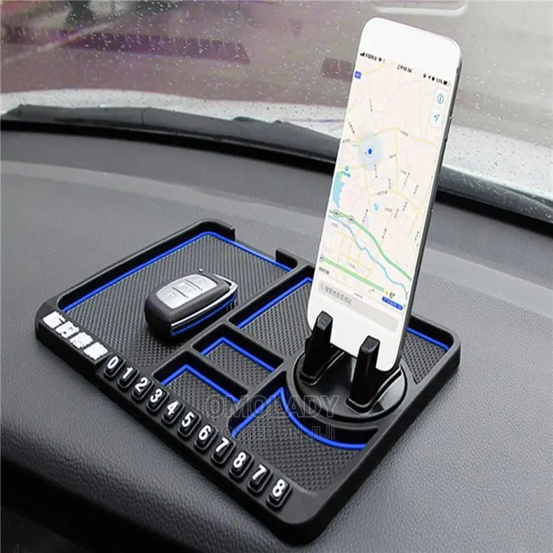 Multifunctional Car Anti-Slip Number Mat- Red Blue