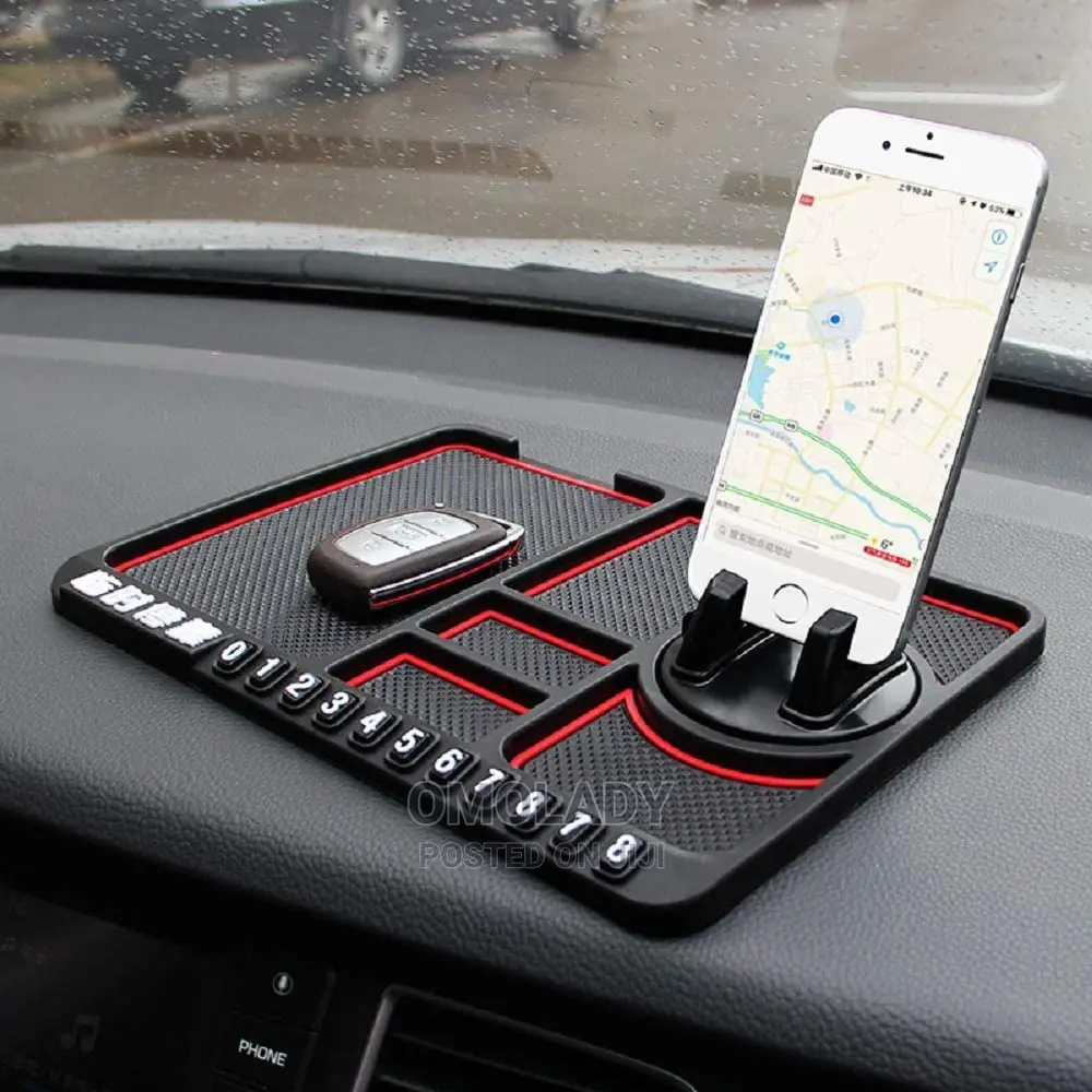 Multifunctional Car Anti-Slip Number Mat- Red Blue
