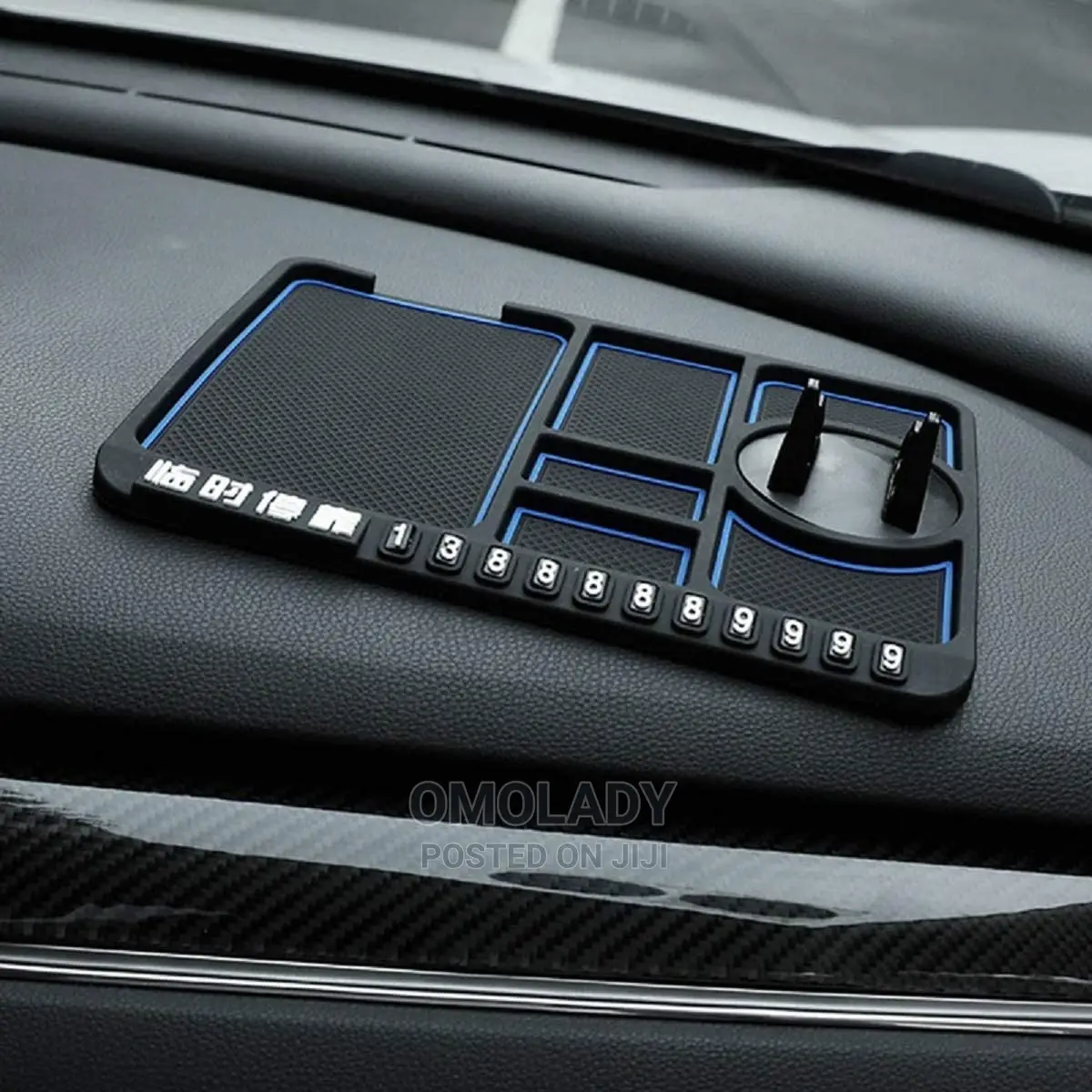 Multifunctional Car Anti-Slip Number Mat- Red Blue