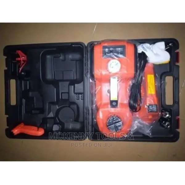 Electric Hydraulic Floor Jack - Tire Inflator Pump Wrench