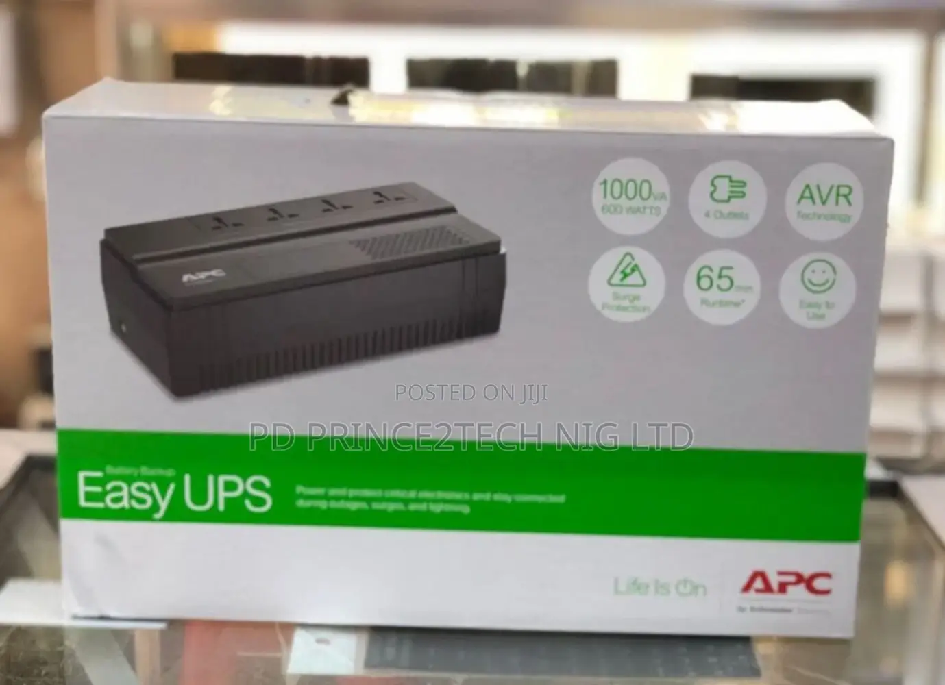 APC Easy UPS, 1000VA, Floor/Wall Mount, 230V, 4x Universal