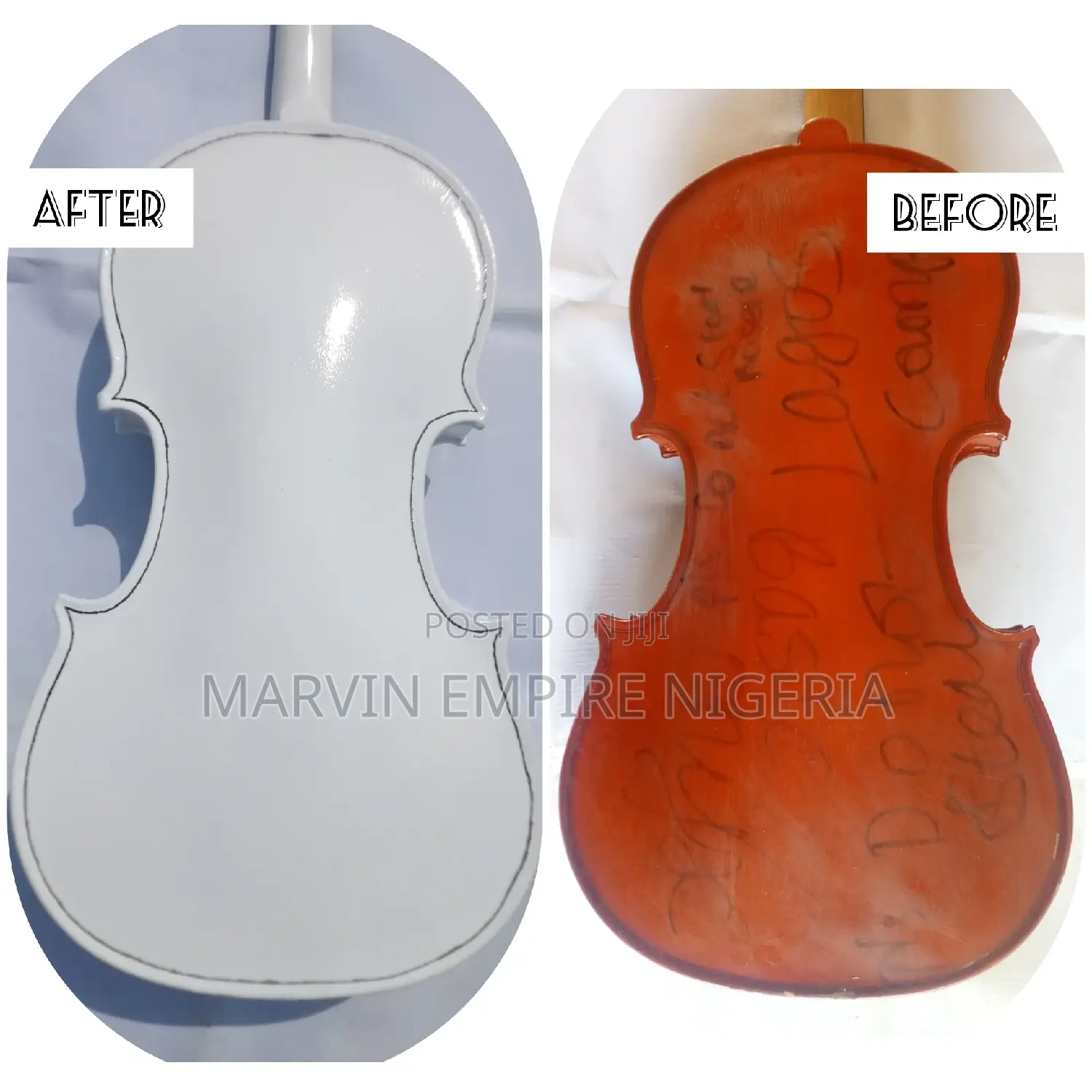 Violin Viola Cello Spray Painting With French Polish Finish