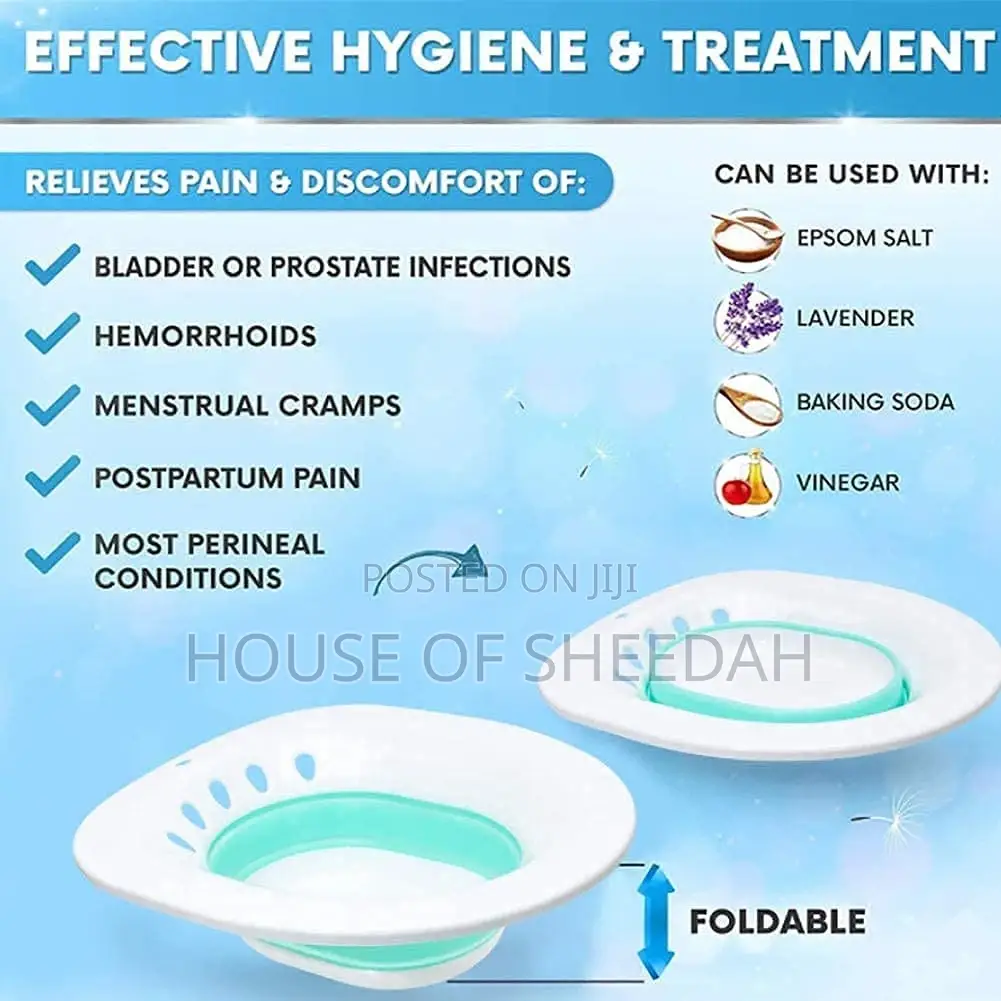 Sitz Bath for Toilet Seat, Hemorrhoids Postpartum Basin.