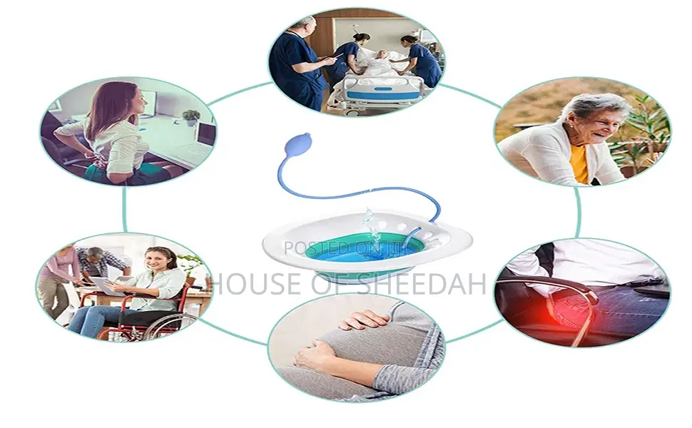 Sitz Bath for Toilet Seat, Hemorrhoids Postpartum Basin.