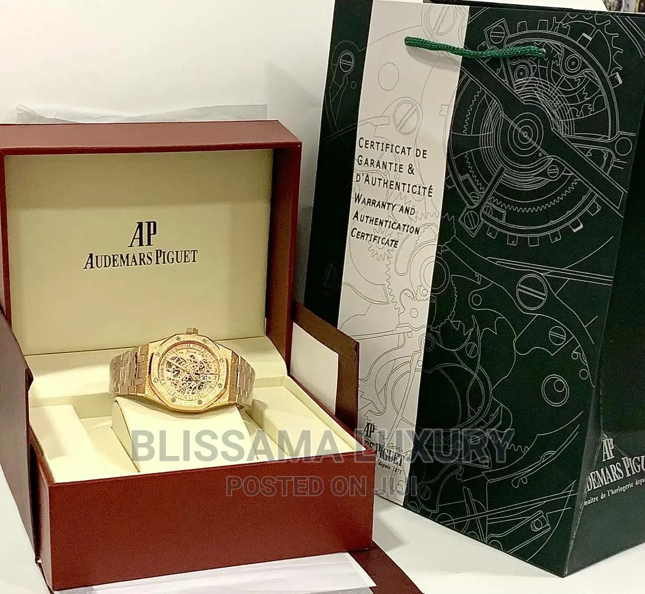 Luxury Audermas Pigeut Frosted Chain Strap Wristwatch