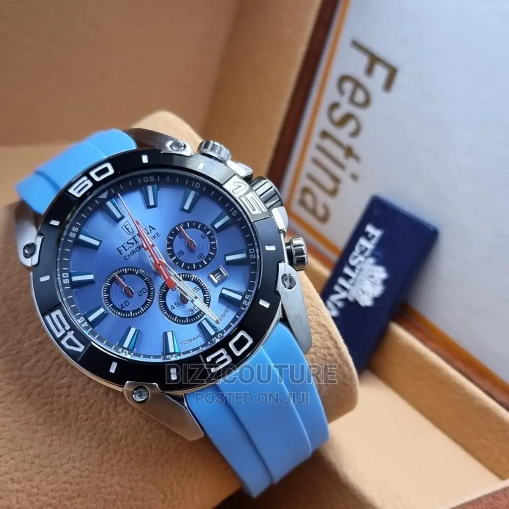 High Quality Festina Rubber Strap Watch Available in Store
