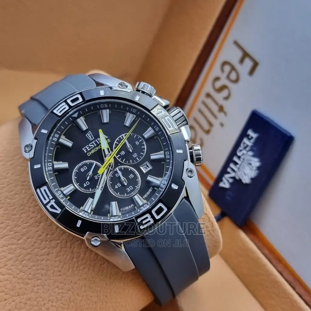 High Quality FESTINA Rubber Strap Watch Available in Store