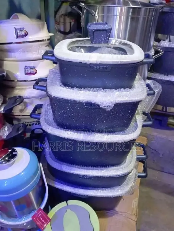 Jio Die Cast Granite Pots - 5 PCS