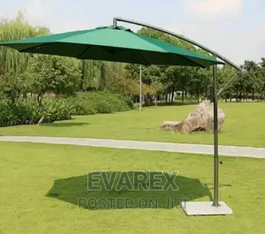Green Round Umbrella Canopy, Outdoor Garden/Poolside