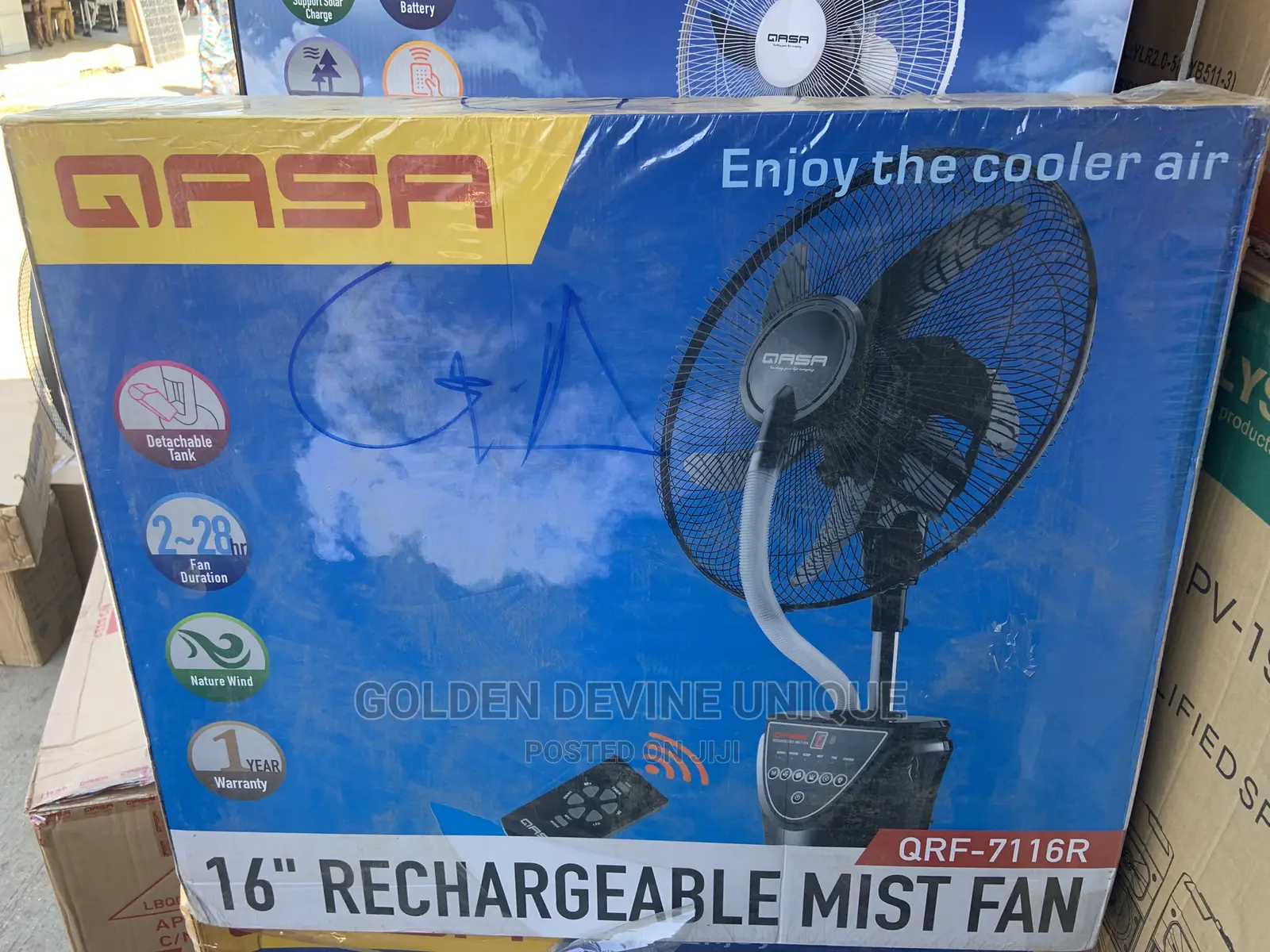 Qasa 16” Rechargeable Mist Fan
