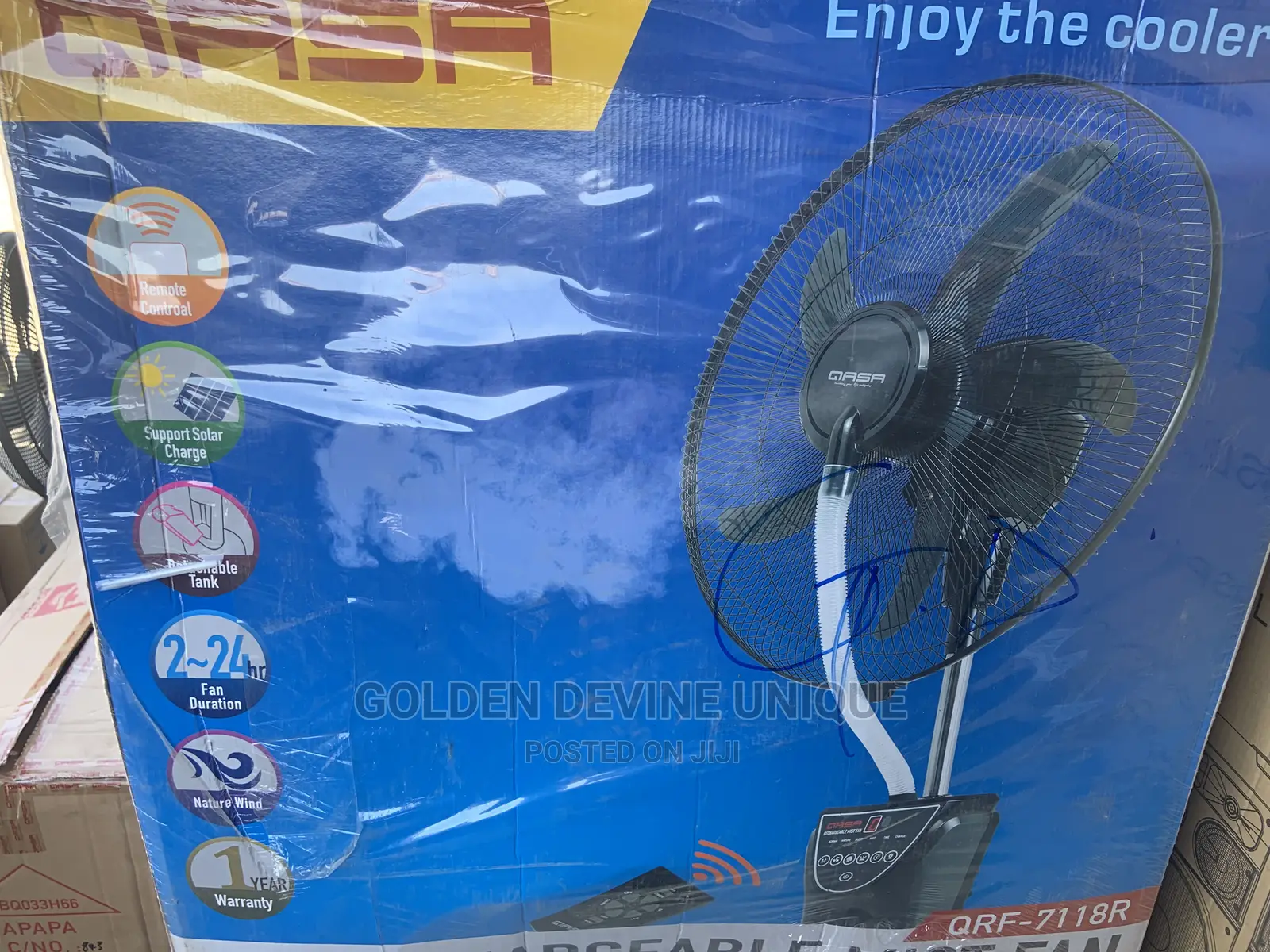 Qasa 18” Rechargeable Mist Fan