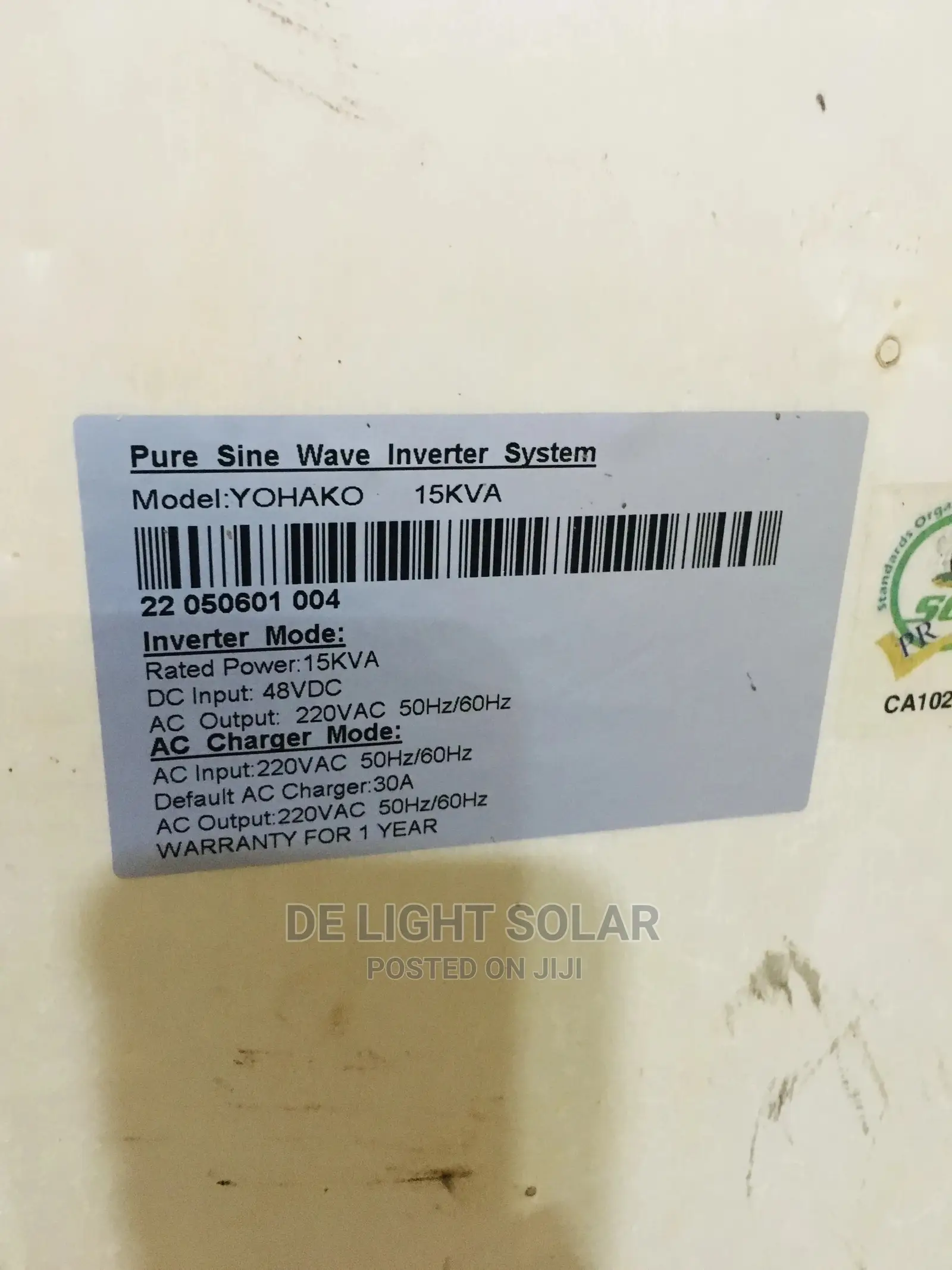 15kva Yohako Inverter 48v