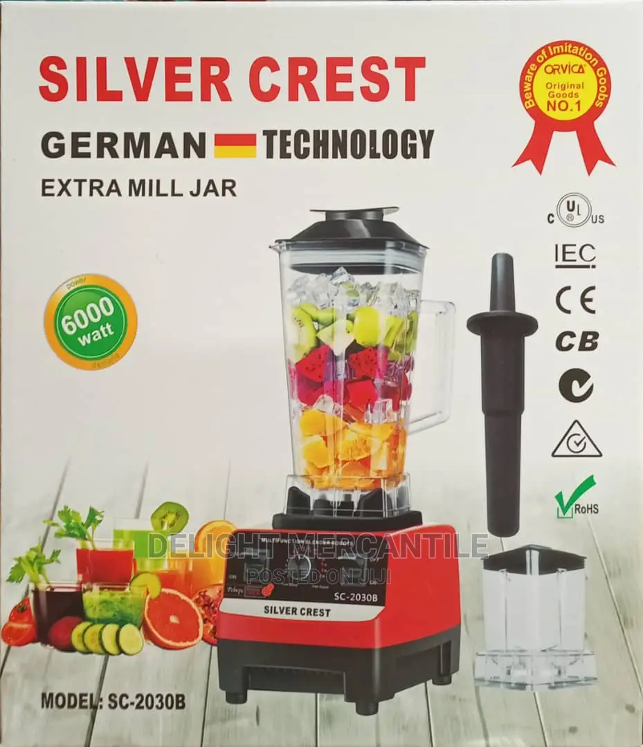 Silver Crest Blender Grinder Double Cups 6000 Watts