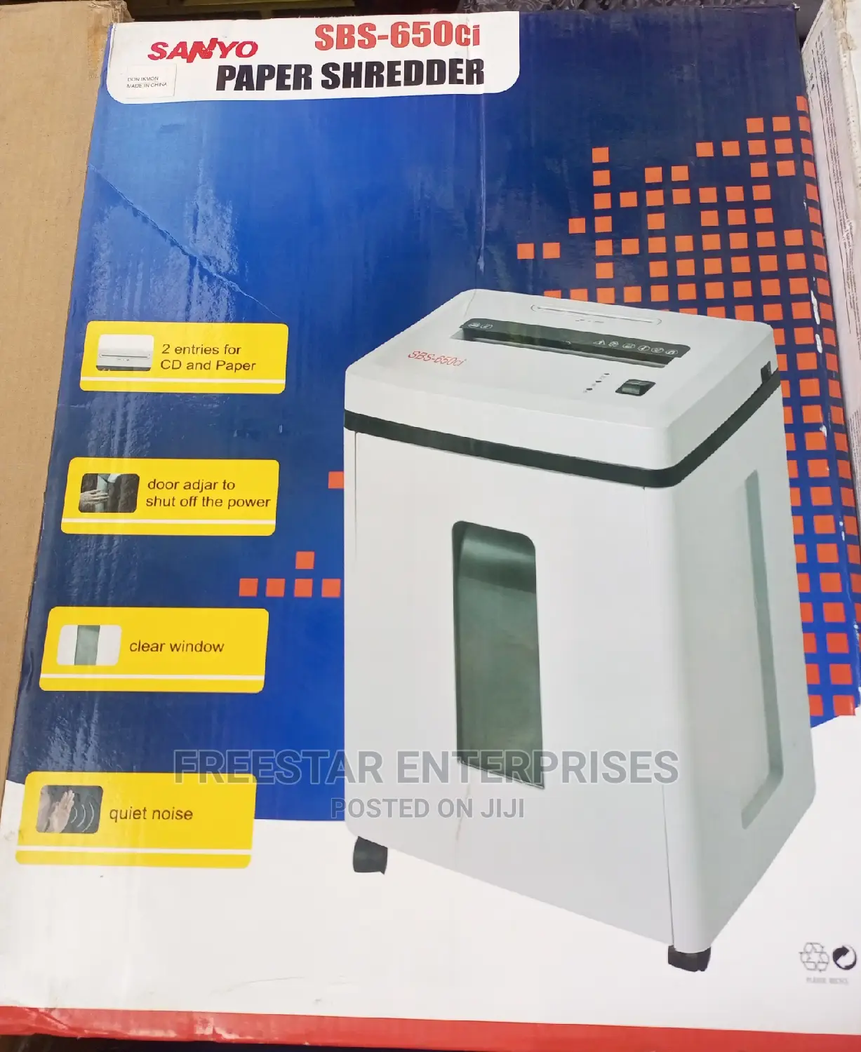 SANYO Paper Shredder. SANYO SBS 650ci