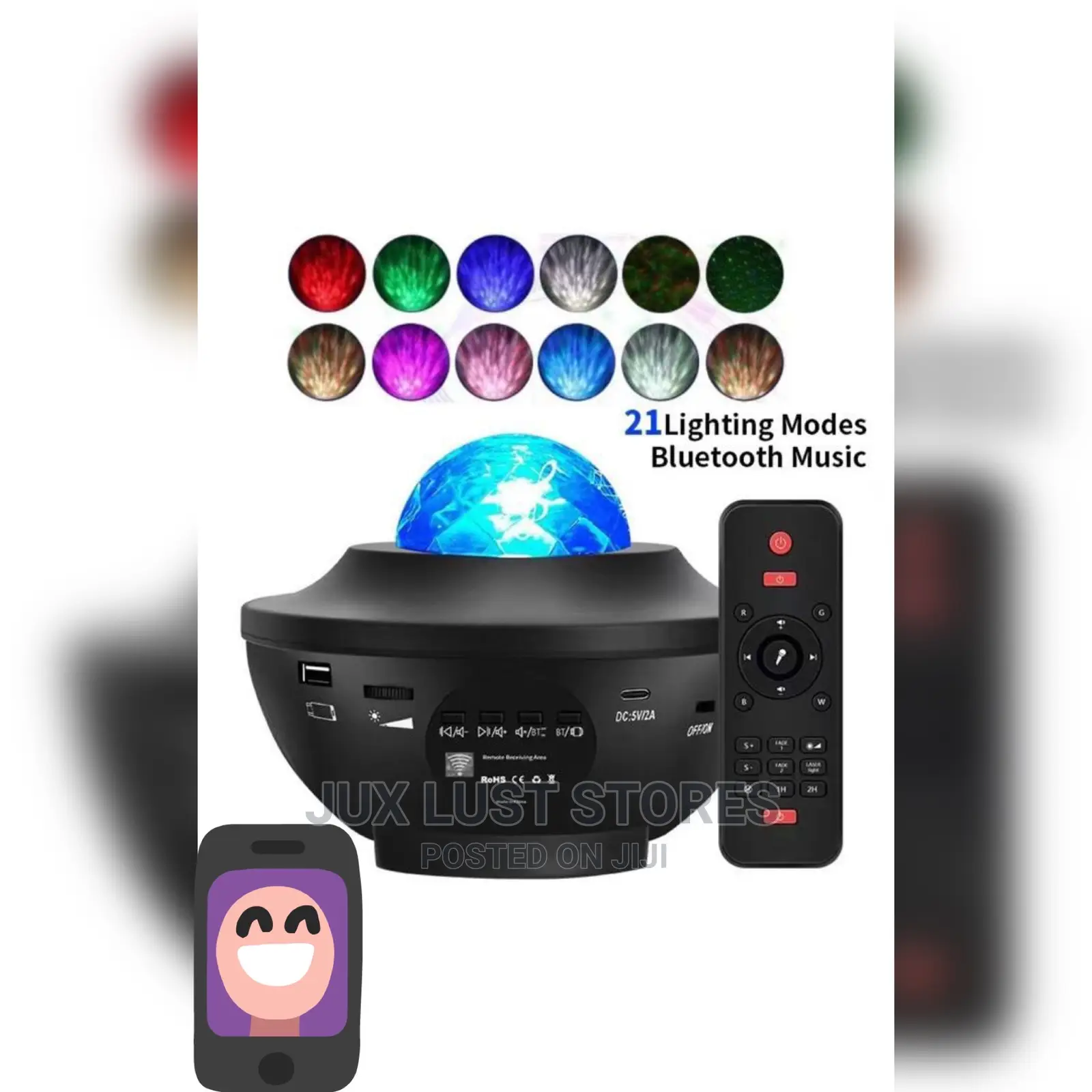 Galaxy Light Projector With Bluetooth Speaker and Remote