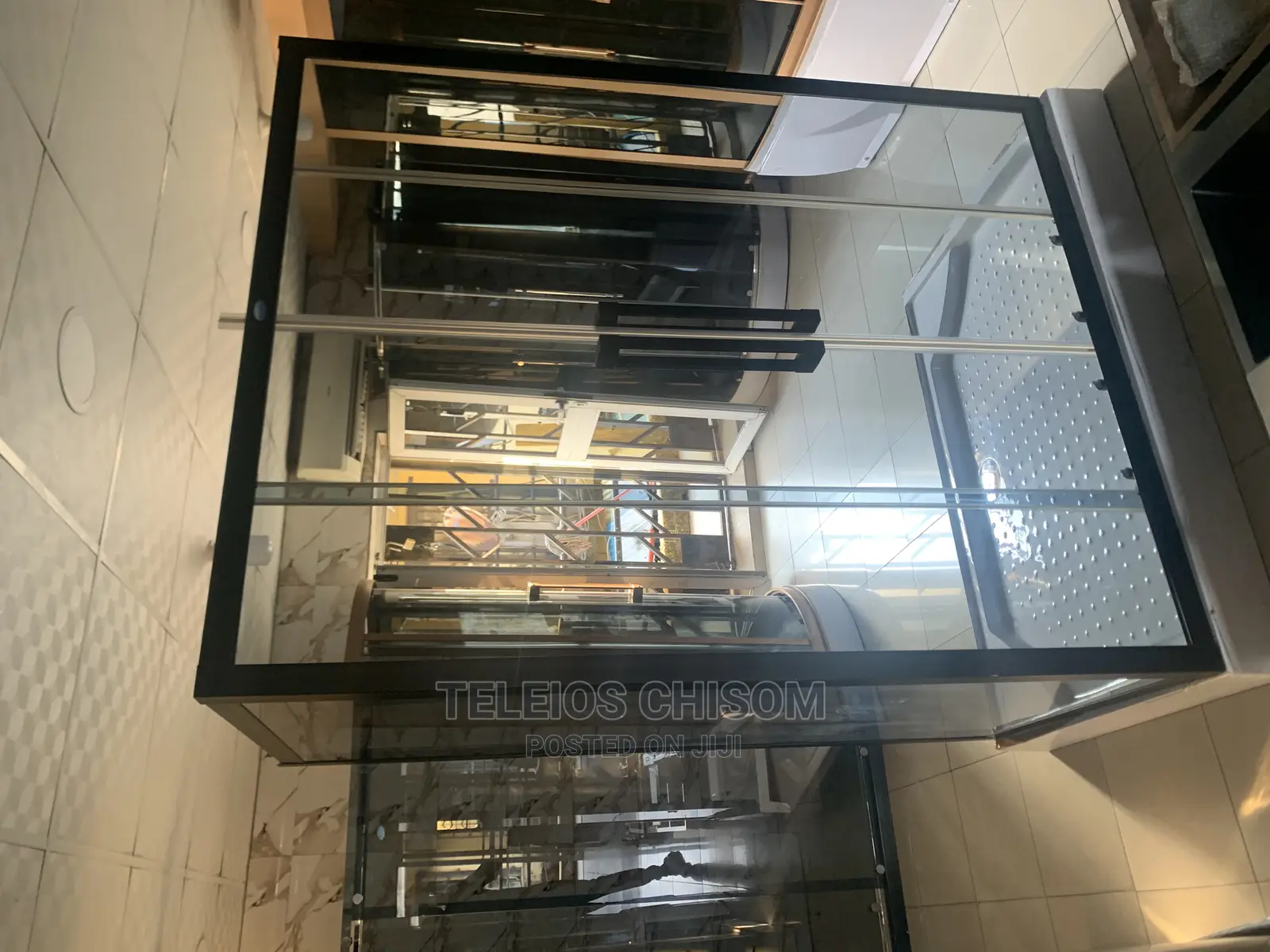 Shower Cubicle Black Glass