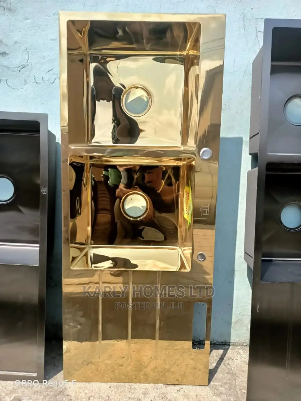 Double Bowl Single Tray (Drain) Mirror Gold Kitchen Sink