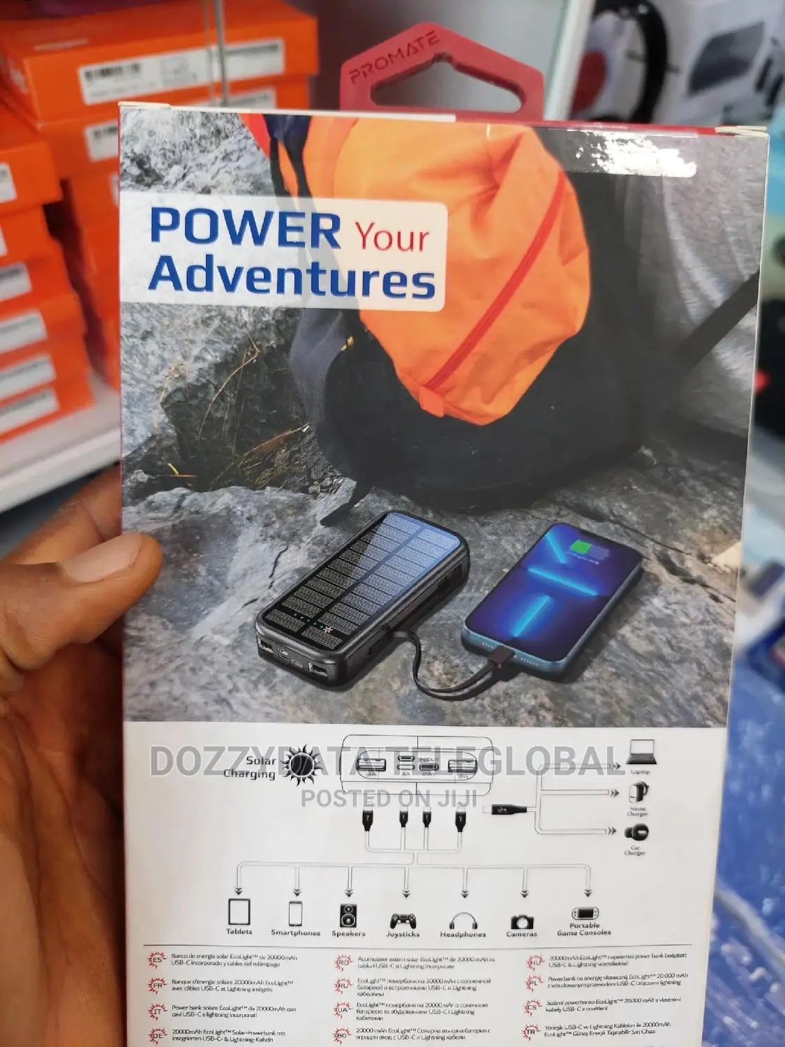 Promate 20,000mah Real Solar Powerbank