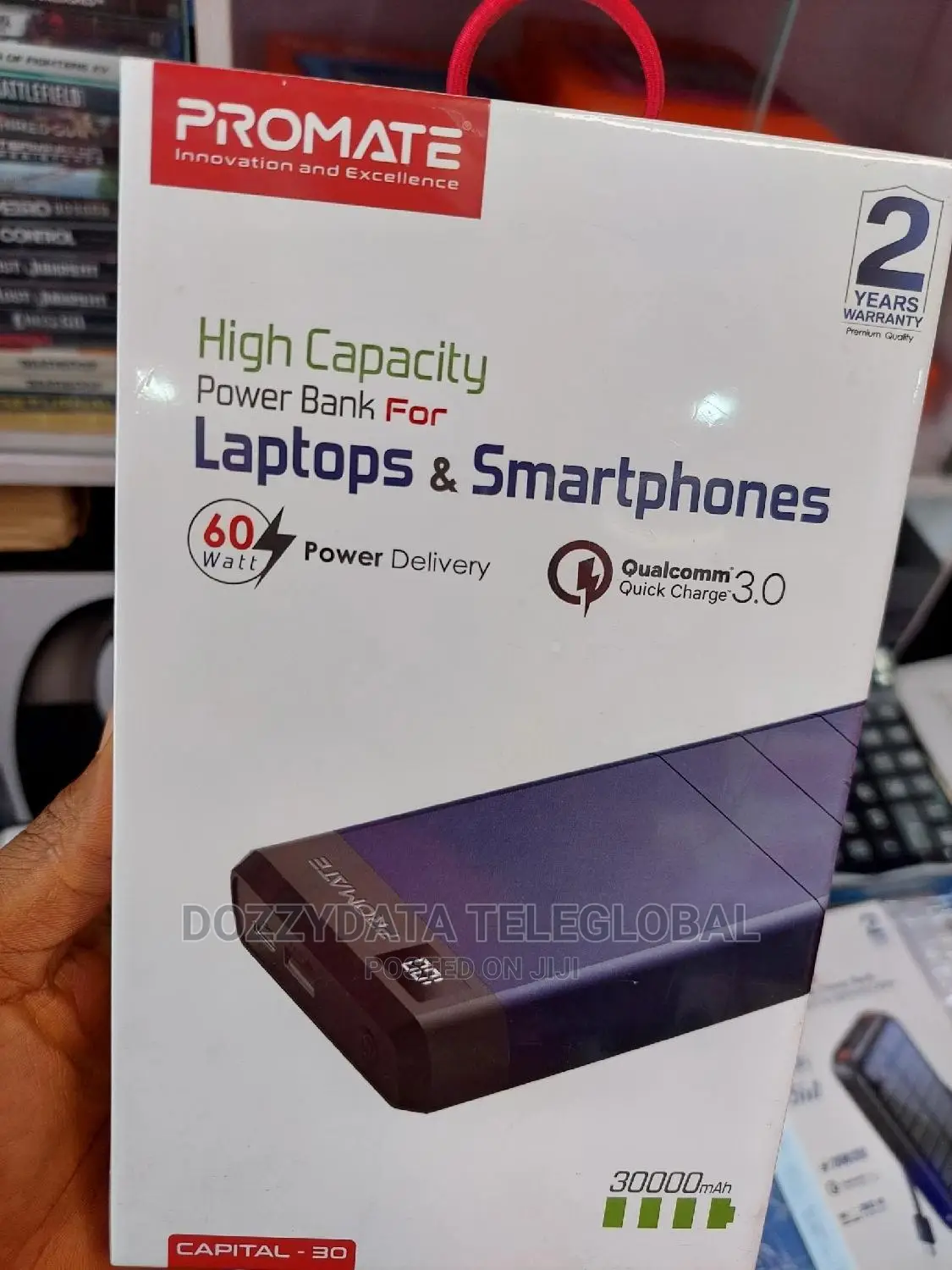 Promate High Capacity Powerbank for Laptops Nd Smartphones