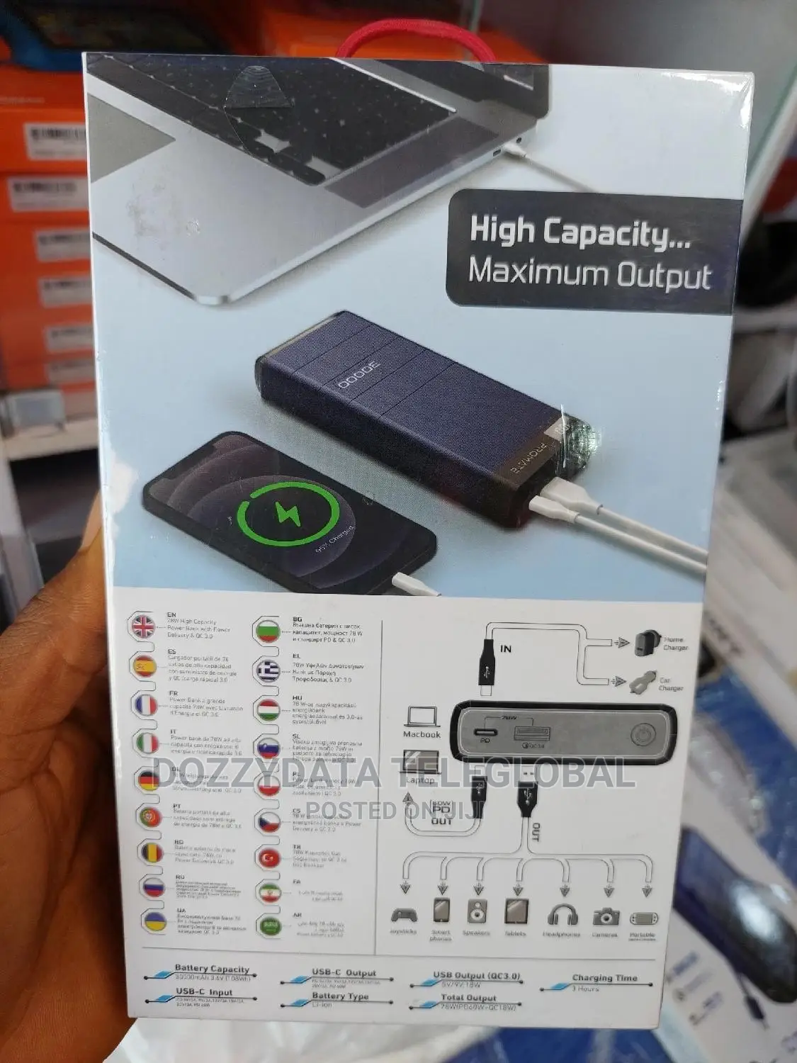 Promate High Capacity Powerbank for Laptops Nd Smartphones