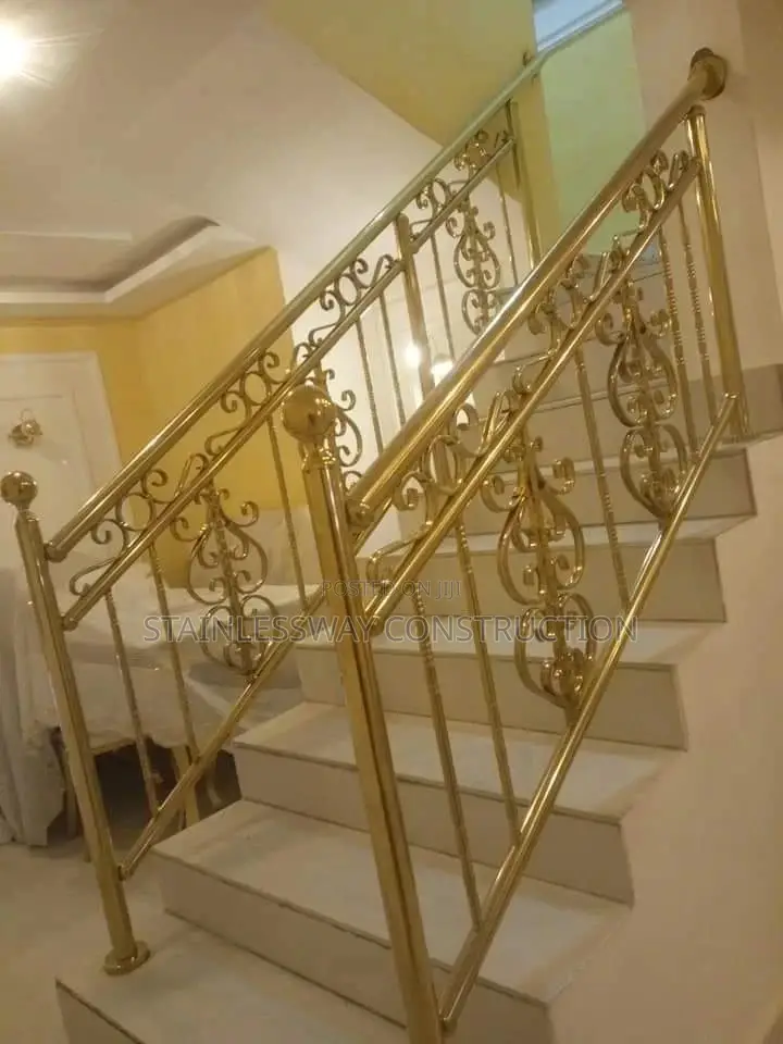 Staircase Handrail With Gold