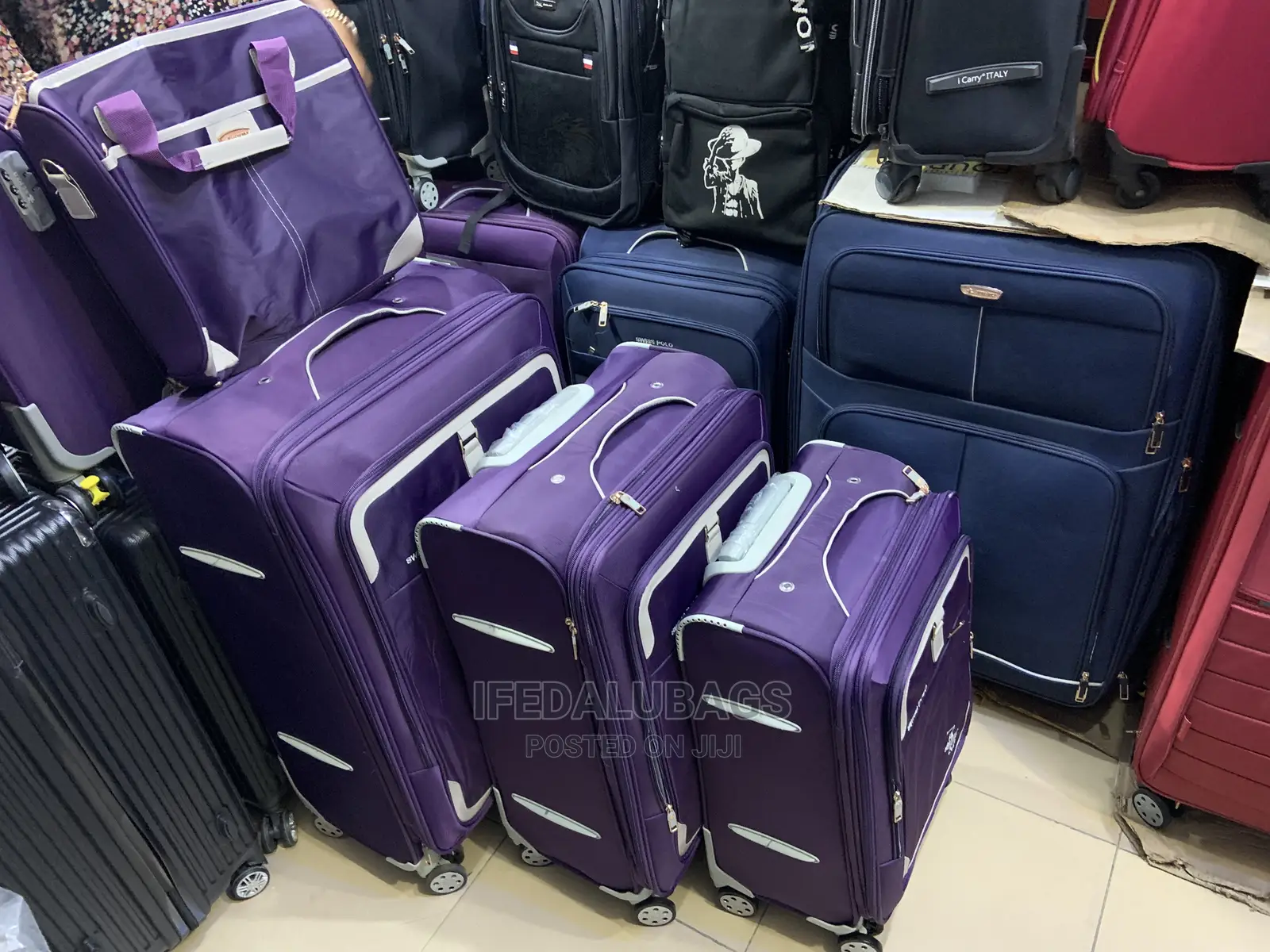 Set of 4 Purple Swiss Polo Traveling Luggage