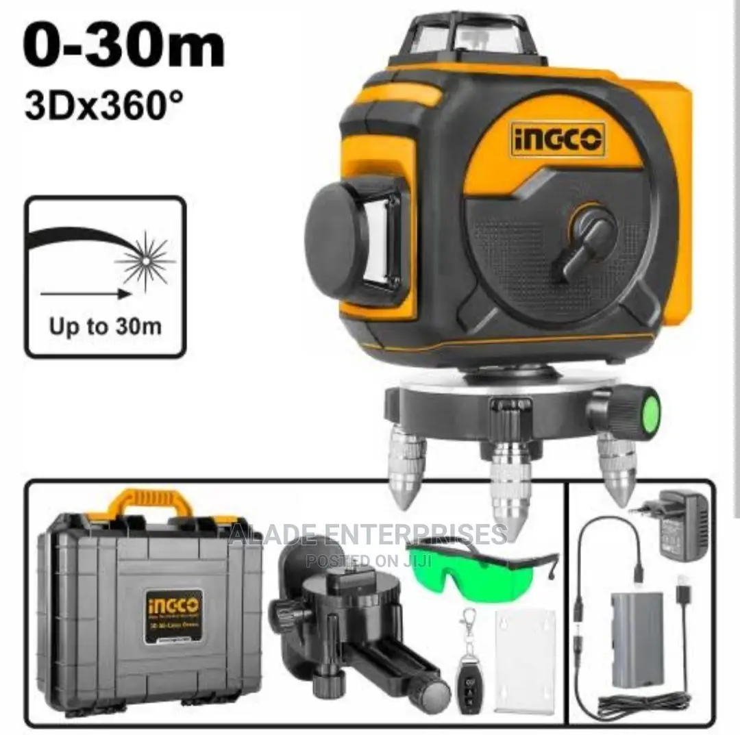 INGCO 3D All Lines Green Laser Beams 5000MAH HLL255267