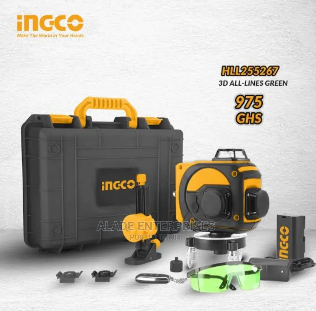 INGCO 3D All Lines Green Laser Beams 5000MAH HLL255267