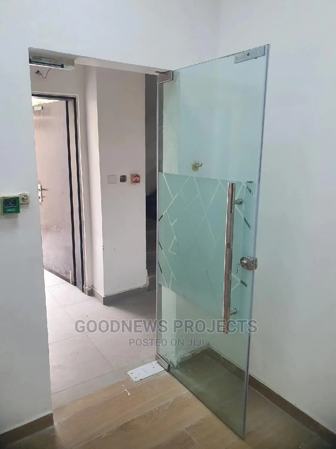 Frameless Frosted Swing Glass Door